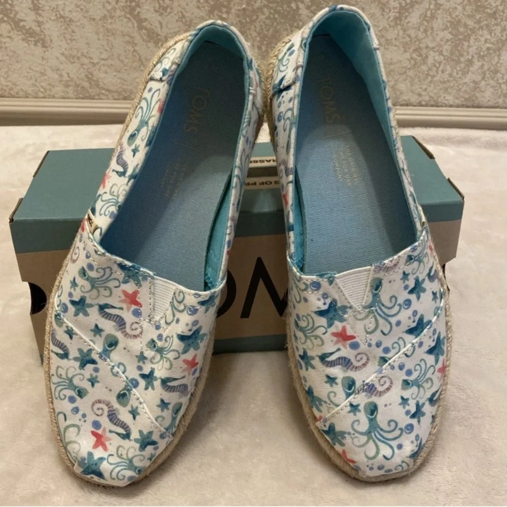Toms Multicolor Seahorse Sea Life Print